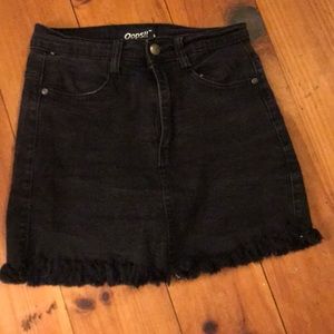Oops! Jeans Black Denim Miniskirt